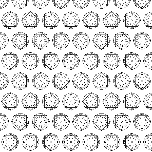 Islamic geometry specimen showing interlacing girih star polygon pattern with precise pen-drawn construction lines